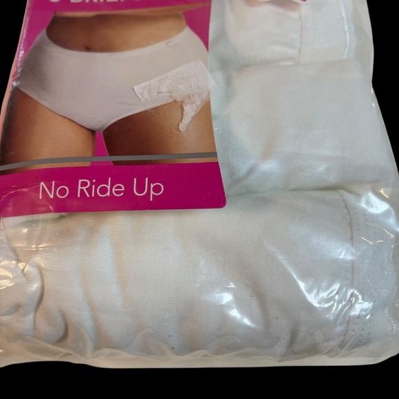 Just My Size by Hanes 5 Briefs White 34/36 Panty Plus Size 14 Breathable Cotton - Picture 5 of 10